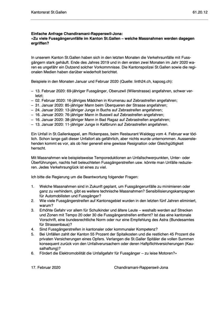 thumbnail of Persönlich — Ratsinformationssystem Kantonsrat St.Gallen